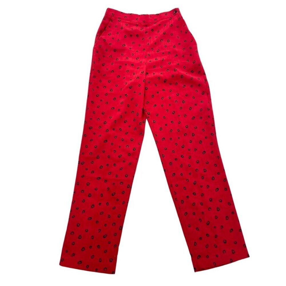Vintage Lucia Red Polka Dot Pants Size 8